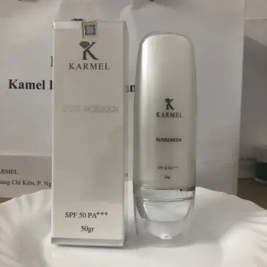 kem chống nắng vật lý 50G cho da dầu và da hỗn hợp SPF 50PA+++ không bóng dầu không bết dính KARMEL 6