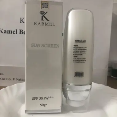 kem chống nắng vật lý 50G cho da dầu và da hỗn hợp SPF 50PA+++ không bóng dầu không bết dính KARMEL 7
