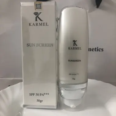 kem chống nắng vật lý 50G cho da dầu và da hỗn hợp SPF 50PA+++ không bóng dầu không bết dính KARMEL 9