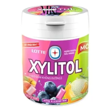 Kẹo Gum Không Đường LOTTE XYLITOL Hương Trái Cây Hỗn Hợp Giảm Cân 35k/Hũ 3 Kẹo Gum Không Đường LOTTE XYLITOL Hương Trái Cây Hỗn Hợp Giảm Cân 35k/Hũ 3