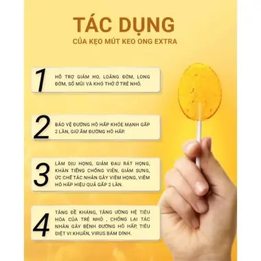 Kẹo Mút Keo Ong EXTRA Happy Vitamin - Vitamin Trái Cây Hữu Cơ NOVIKA Giảm Giá 25k 5