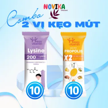 Kẹo Mút Keo Ong EXTRA Happy Vitamin - Vitamin Trái Cây Hữu Cơ NOVIKA Giảm Giá 25k 17
