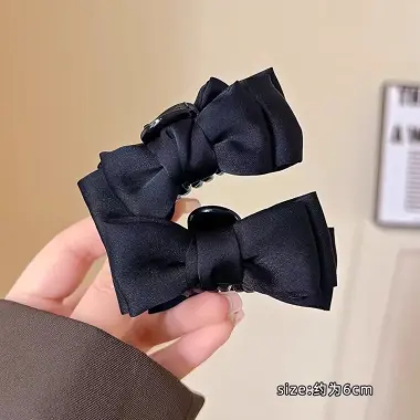 Kẹp Tóc Nơ Đen Hai Bên Phong Cách Tiểu Thư Giảm Giá 35000đ - Kẹp Tóc Mai Nữ Ngọt Ngào