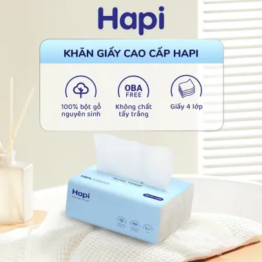 Khăn Giấy Ăn Moji Cao Cấp 4 Lớp Tự Nhiên Giá Rẻ 88k/Thùng 40 Gói 3