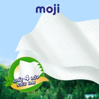 Khăn Giấy Ăn Moji Cao Cấp 4 Lớp Tự Nhiên Giá Rẻ 88k/Thùng 40 Gói 9