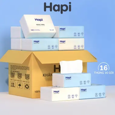 Khăn Giấy Ăn Moji Cao Cấp 4 Lớp Tự Nhiên Giá Rẻ 88k/Thùng 40 Gói 14