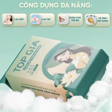 Khăn Vải Khô Đa Năng Top Gia Sắc Việt - Rút Treo Tường An Toàn Cho Da - 200 Tờ Giá Tốt 164k 8