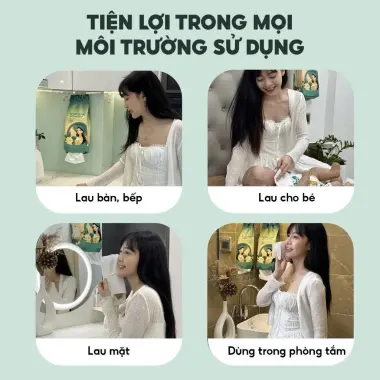 Khăn Vải Khô Đa Năng Top Gia Sắc Việt - Rút Treo Tường An Toàn Cho Da - 200 Tờ Giá Tốt 164k 9