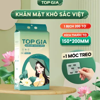 Khăn Vải Khô Đa Năng Top Gia Sắc Việt - Rút Treo Tường An Toàn Cho Da - 200 Tờ Giá Tốt 164k 11