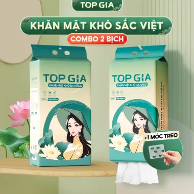 Khăn Vải Khô Đa Năng Top Gia Sắc Việt - Rút Treo Tường An Toàn Cho Da - 200 Tờ Giá Tốt 164k 12