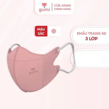 Khẩu Trang 5D Gumi Kháng Khuẩn - Giảm 20% - 71540đ/Hộp 100&200 Chiếc Kháng Bụi Mịn Nhiều Màu 11