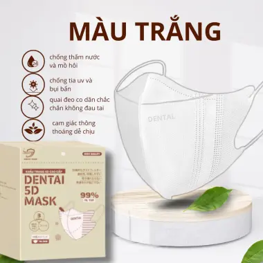Khẩu trang 5D người lớn cao cấp chống UV chính hãng - 100 chiếc chỉ 60k 9