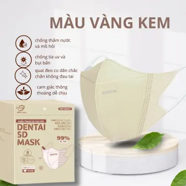 Khẩu trang 5D người lớn cao cấp chống UV chính hãng - 100 chiếc chỉ 60k 12