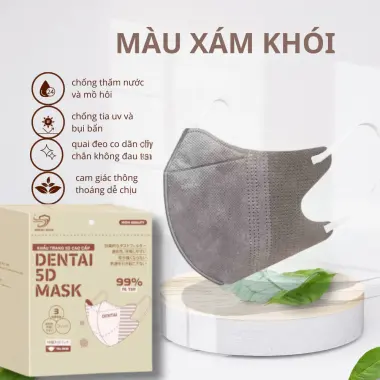 Khẩu trang 5D người lớn cao cấp chống UV chính hãng - 100 chiếc chỉ 60k 13