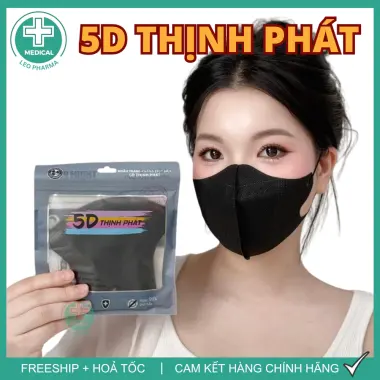 Khẩu Trang 5D Thịnh Phát Chính Hãng 3 Lớp Dễ Thở Kháng Khuẩn - Giảm 23% Chỉ 41.000đ/Set 200 Cái 3