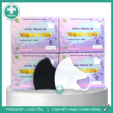 Khẩu Trang 5D Thịnh Phát Chính Hãng 3 Lớp Dễ Thở Kháng Khuẩn - Giảm 23% Chỉ 41.000đ/Set 200 Cái 20