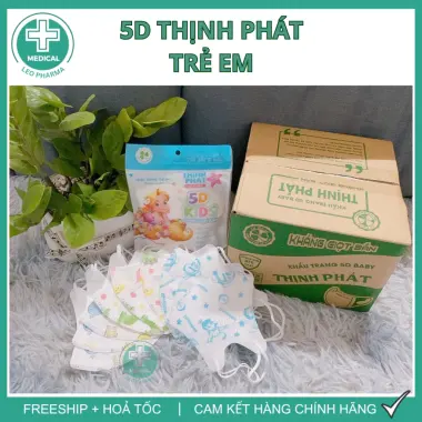 Khẩu Trang 5D Thịnh Phát Chính Hãng 3 Lớp Dễ Thở Kháng Khuẩn - Giảm 23% Chỉ 41.000đ/Set 200 Cái 24