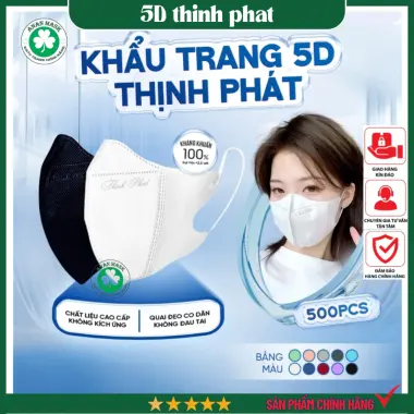Khẩu Trang 5D Thịnh Phát Kháng Khuẩn - 3 Lớp Lọc Bụi Mịn Cao Cấp Giá Rẻ 32k/Cái 2 Khẩu Trang 5D Thịnh Phát Kháng Khuẩn - 3 Lớp Lọc Bụi Mịn Cao Cấp Giá Rẻ 32k/Cái 2