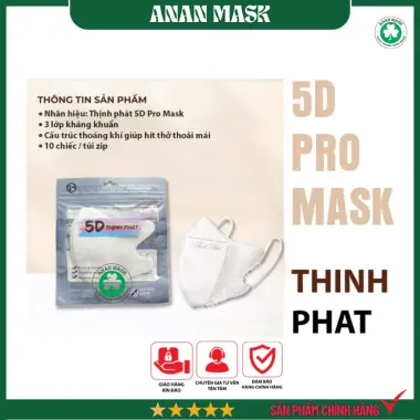Khẩu Trang 5D Thịnh Phát Kháng Khuẩn - 3 Lớp Lọc Bụi Mịn Cao Cấp Giá Rẻ 32k/Cái 3 Khẩu Trang 5D Thịnh Phát Kháng Khuẩn - 3 Lớp Lọc Bụi Mịn Cao Cấp Giá Rẻ 32k/Cái 3