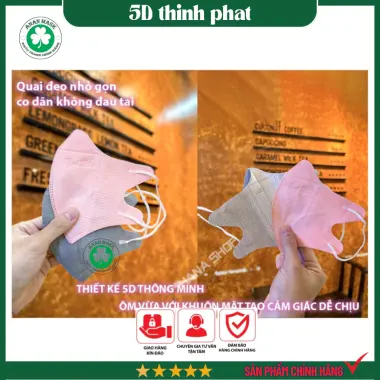 Khẩu Trang 5D Thịnh Phát Kháng Khuẩn - 3 Lớp Lọc Bụi Mịn Cao Cấp Giá Rẻ 32k/Cái 8 Khẩu Trang 5D Thịnh Phát Kháng Khuẩn - 3 Lớp Lọc Bụi Mịn Cao Cấp Giá Rẻ 32k/Cái 8