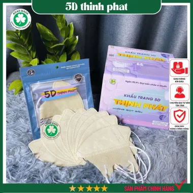 Khẩu Trang 5D Thịnh Phát Kháng Khuẩn - 3 Lớp Lọc Bụi Mịn Cao Cấp Giá Rẻ 32k/Cái 13 Khẩu Trang 5D Thịnh Phát Kháng Khuẩn - 3 Lớp Lọc Bụi Mịn Cao Cấp Giá Rẻ 32k/Cái 13