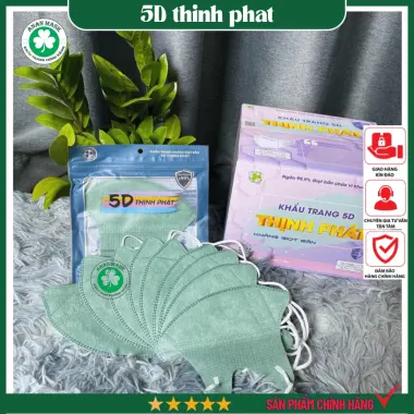 Khẩu Trang 5D Thịnh Phát Kháng Khuẩn - 3 Lớp Lọc Bụi Mịn Cao Cấp Giá Rẻ 32k/Cái 14 Khẩu Trang 5D Thịnh Phát Kháng Khuẩn - 3 Lớp Lọc Bụi Mịn Cao Cấp Giá Rẻ 32k/Cái 14