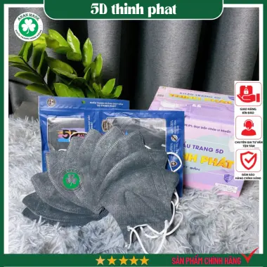 Khẩu Trang 5D Thịnh Phát Kháng Khuẩn - 3 Lớp Lọc Bụi Mịn Cao Cấp Giá Rẻ 32k/Cái 18 Khẩu Trang 5D Thịnh Phát Kháng Khuẩn - 3 Lớp Lọc Bụi Mịn Cao Cấp Giá Rẻ 32k/Cái 18