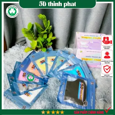 Khẩu Trang 5D Thịnh Phát Kháng Khuẩn - 3 Lớp Lọc Bụi Mịn Cao Cấp Giá Rẻ 32k/Cái 20 Khẩu Trang 5D Thịnh Phát Kháng Khuẩn - 3 Lớp Lọc Bụi Mịn Cao Cấp Giá Rẻ 32k/Cái 20
