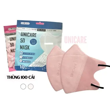 Khẩu Trang 5D UNI CARE 3 Lớp Kháng Khuẩn Chính Hãng - Giảm 16K - 89K/Thùng 200 Chiếc 8