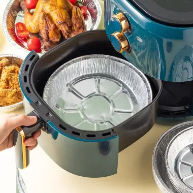 Khay Giấy Bạc Lót Nồi Chiên Không Dầu Tái Sử Dụng - Cỡ 18 22 24cm - Giá Chỉ 50k! 5