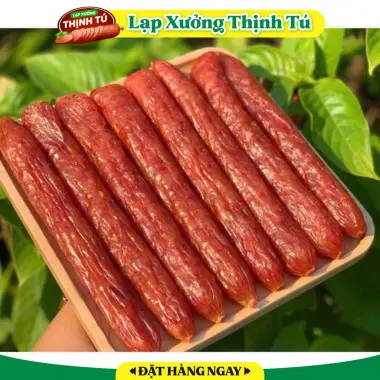 Lạp Xưởng Heo Khô Cây Dài Truyền Thống 1KG Giá Rẻ 59000Đ - Đặc Sản Nhà Làm Thơm Ngon 2