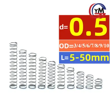 Lò Xo Nén Inox 304 Sợi 0.5mm, Phi 3-10mm, Dài 5-50mm, Giá Tốt 65988đ 2