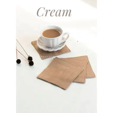 Lót Ly Vải Linen Decor Bàn Ăn Giá Rẻ Chỉ 20k - Khăn Lót Ly Đẹp 10