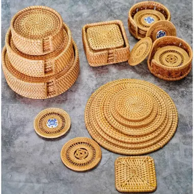 Lót Mây Trang Trí Bàn Ăn - Rattan Placemat - Giảm Giá Còn 12014đ - Lót Ly Cốc Nồi Chống Trượt 2