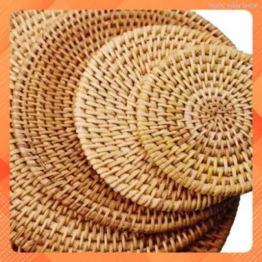 Lót Mây Trang Trí Bàn Ăn - Rattan Placemat - Giảm Giá Còn 12014đ - Lót Ly Cốc Nồi Chống Trượt 3