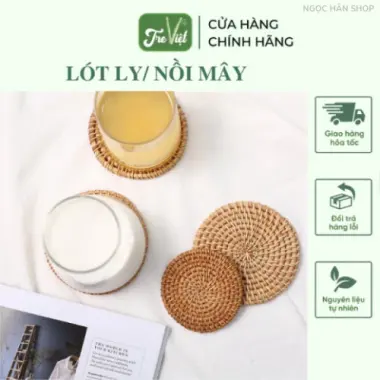 Lót Mây Trang Trí Bàn Ăn - Rattan Placemat - Giảm Giá Còn 12014đ - Lót Ly Cốc Nồi Chống Trượt 5