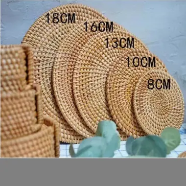 Lót Mây Trang Trí Bàn Ăn - Rattan Placemat - Giảm Giá Còn 12014đ - Lót Ly Cốc Nồi Chống Trượt 9