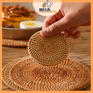 Lót Mây Trang Trí Bàn Ăn - Rattan Placemat - Giảm Giá Còn 12014đ - Lót Ly Cốc Nồi Chống Trượt 11