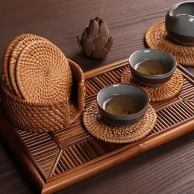 Lót Mây Trang Trí Bàn Ăn - Rattan Placemat - Giảm Giá Còn 12014đ - Lót Ly Cốc Nồi Chống Trượt 13