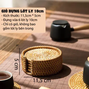 Lót Mây Trang Trí Bàn Ăn - Rattan Placemat - Giảm Giá Còn 12014đ - Lót Ly Cốc Nồi Chống Trượt 17