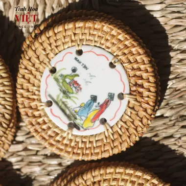 Lót Mây Trang Trí Bàn Ăn - Rattan Placemat - Giảm Giá Còn 12014đ - Lót Ly Cốc Nồi Chống Trượt 18