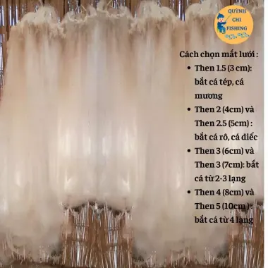 Lưới Đánh Cá 3 Màn Cao 75cm Dài 25-30m Giá Rẻ - Bắt Cá Nhỏ Đến To Tại Ao Hồ Sông Suối 4 Lưới Đánh Cá 3 Màn Cao 75cm Dài 25-30m Giá Rẻ - Bắt Cá Nhỏ Đến To Tại Ao Hồ Sông Suối 4