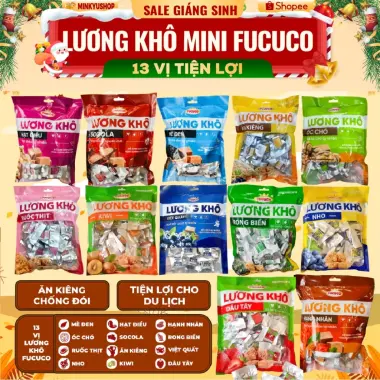Lương Khô Fucuco 13 Vị Ăn Kiêng Tiện Lợi 370g - Giảm Cân Chỉ 50k 2 Lương Khô Fucuco 13 Vị Ăn Kiêng Tiện Lợi 370g - Giảm Cân Chỉ 50k 2