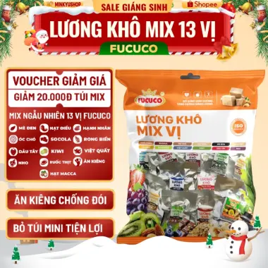Lương Khô Fucuco 13 Vị Ăn Kiêng Tiện Lợi 370g - Giảm Cân Chỉ 50k 14 Lương Khô Fucuco 13 Vị Ăn Kiêng Tiện Lợi 370g - Giảm Cân Chỉ 50k 14
