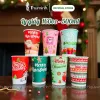 Ly Giấy 16oz Noel Lốc 50 Cái Giá Rẻ 64000đ - In Hình Đẹp Nắp F90 500ml