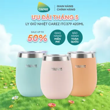 Ly Giữ Nhiệt Carez 420ml ITC379SC420N Màu Xanh Giảm Giá 229000đ 2