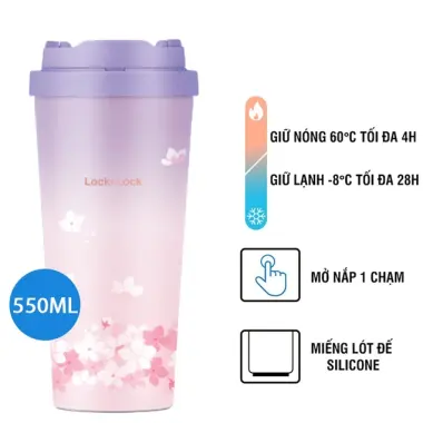 Ly giữ nhiệt LocknLock 550ml mở nắp một chạm - Giảm 159k, giữ nhiệt lâu, đa màu 17 Ly giữ nhiệt LocknLock 550ml mở nắp một chạm - Giảm 159k, giữ nhiệt lâu, đa màu 17
