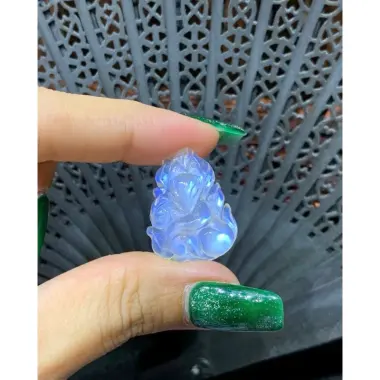Mặt dây chuyền hồ ly chúa 9 đuôi đá moonstone tự nhiên cao cấp giá rẻ chỉ 600k 2