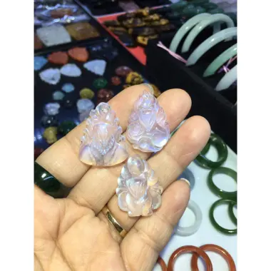 Mặt dây chuyền hồ ly chúa 9 đuôi đá moonstone tự nhiên cao cấp giá rẻ chỉ 600k 3