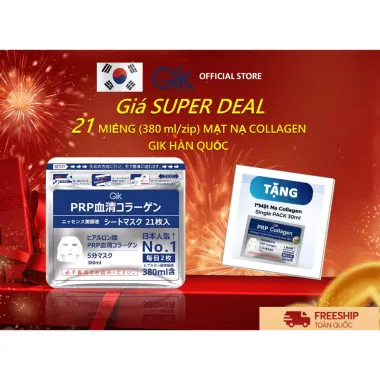 Mặt Nạ PRP Collagen GIK B3 B5 Trắng Da Cấp Ẩm Phục Hồi Làn Da Giảm Giá 155000đ 2 Mặt Nạ PRP Collagen GIK B3 B5 Trắng Da Cấp Ẩm Phục Hồi Làn Da Giảm Giá 155000đ 2